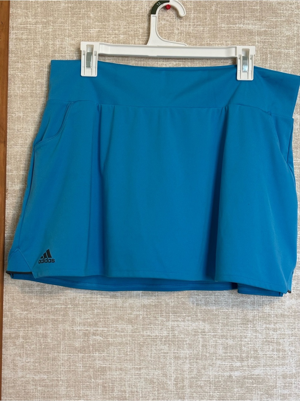 adidas Teal Blue Tennis Skort with Side Pockets XL